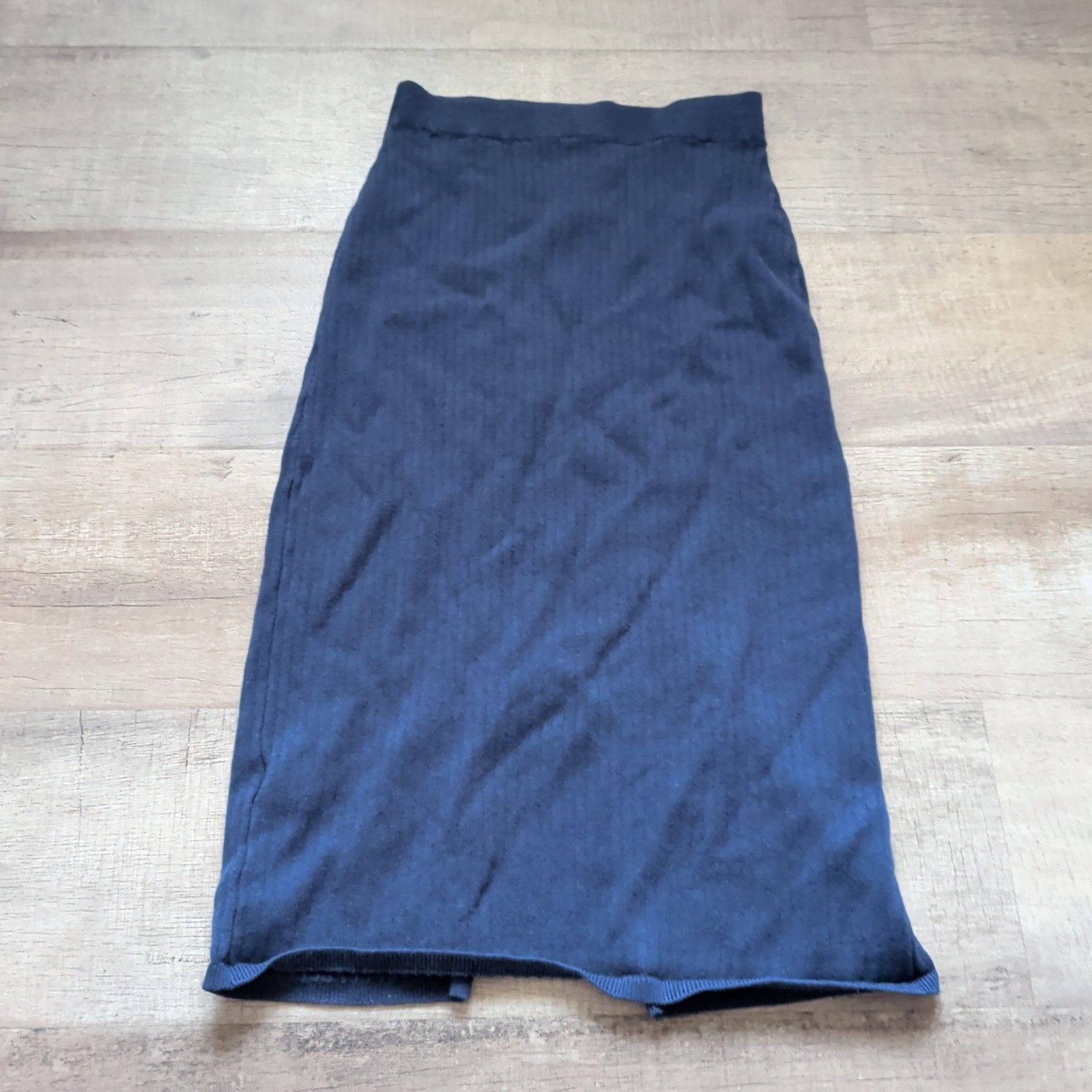 Free People Bodycon Sweater Skirt Navy Size Medium Midi